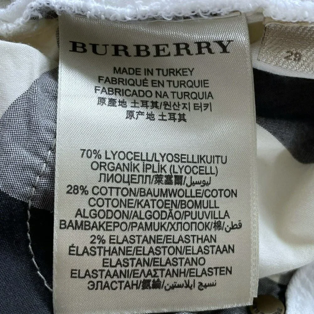 BURBERRY BRIT Women's Sz 29  Westbourne Skinny Crop Pants in White - Picture 8 of 12